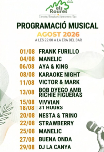 Cartell — Programació Musical · Agost
