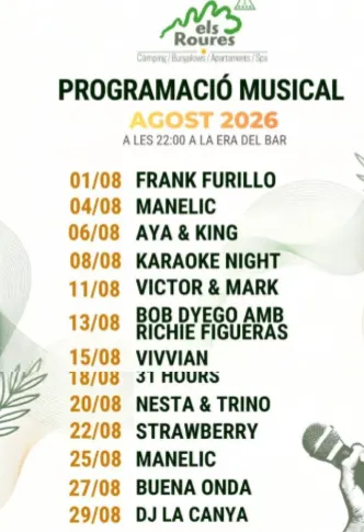 Cartell â ProgramaciĂł Musical · Agost